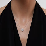 Gargantilla Blossom de Diamantes en Oro Blanco de 18 Kt