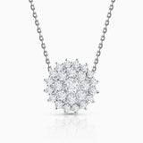 Gargantilla Blossom de Diamantes en Oro Blanco de 18 Kt