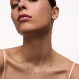 Gargantilha Bonnie de Safiras e Diamantes em Ouro Amarelo de 18 Kt