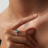 Gargantilla Corazón Ariadne de Diamantes en Oro Blanco de 18 Kt