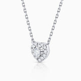 Gargantilha Ariadne Heart Diamond em ouro branco 18K