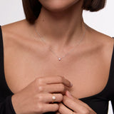 Gargantilla Eve de Diamante 0,25 Cts. en Oro Blanco de 18 Kt