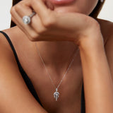 Gargantilla Greta de Diamantes en Oro Blanco de 18 Kt