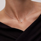 Gargantilla Jolie de Diamante 0,25 Cts. en Oro Blanco de 18 Kt