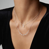 Gargantilla MY Initial de Diamantes en Oro Blanco de 18 kt