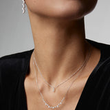 MY Initial in Diamonds Necklace in 18k White Gold