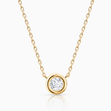Gargantilla Origine Solitaire de Diamante 0,10 Cts. en Oro Amarillo de 18 Kt