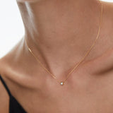 Gargantilla Origine Solitaire de Diamante 0,10 Cts. en Oro Amarillo de 18 Kt