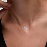 Oursin Aquamarine and Diamond Necklace in 18k White Gold