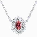 Petra Pink Tourmaline and Diamond Necklace in 18k White Gold