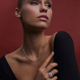 Sirène Diamond Necklace in 18k White Gold