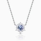 Gargantilla Spirit of the Rose de Tanzanita y Diamantes en Oro Blanco de 18 Kt
