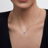 Gargantilla Spirit of the Rose de Tanzanita y Diamantes en Oro Blanco de 18 Kt