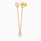 Pendiente Piercing Origine Flottante de Diamantes en Oro Amarillo de 18 Kt
