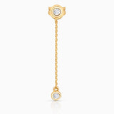 Pendiente Piercing Origine Flottante de Diamantes en Oro Amarillo de 18 Kt