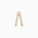 Pendiente Piercing Twin Diamonds en Oro Amarillo de 18 Kt