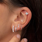 Pendientes Trinity Diamonds en Oro Rosa de 18 Kt