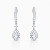 Pendientes Alison de Diamantes en Oro Blanco de 18 Kt