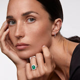 Allegra Diamond Hoop Earrings in 18k White Gold