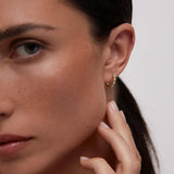 Pendientes Allegra de Esmeraldas y Diamantes en Oro Amarillo de 18 Kt