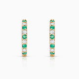 Pendientes Allegra de Esmeraldas y Diamantes en Oro Amarillo de 18 Kt