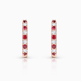 Pendientes Allegra de Rubíes y Diamantes en Oro Rosa de 18 Kt