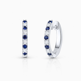 Pendientes Allegra de Zafiros y Diamantes en Oro Blanco de 18 Kt