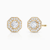 Art Deco Belle 0.60 ct Diamond Earrings in 18k Yellow Gold