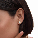 Pendientes Art Deco Belle de Diamantes en Oro Amarillo de 18 Kt