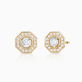 Pendientes Art Deco Belle de Diamantes en Oro Amarillo de 18 Kt