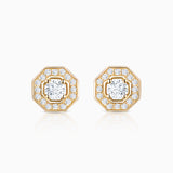 Pendientes Art Deco Belle de Diamantes en Oro Amarillo de 18 Kt