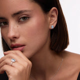 Pendientes Art Deco Clarice de Aguamarinas y Diamantes en Oro Blanco de 18 Kt