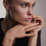 Art Deco Cleo Ruby and Diamond Earrings in 18k Yellow Gold