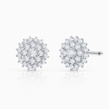Blossom Diamond Earrings in 18k White Gold