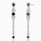 Pendientes Celeste de Diamantes en Oro Blanco de 18 kt