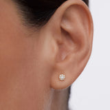 Brincos Fleur Diamond em ouro amarelo 18K