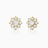 Brincos Fleur Diamond em ouro amarelo 18K