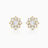 Brincos Fleur Diamond em ouro amarelo 18K
