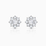 Brincos Fleur Diamond em ouro branco 18K