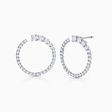 Pendientes Glam Diamonds Degradé en Oro Blanco de 18 Kt