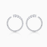 Pendientes Glam Diamonds Degradé en Oro Blanco de 18 Kt