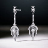 Pendientes Greta de Diamantes en Oro Blanco de 18 Kt