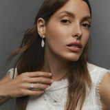 Pendientes Helena de Diamantes en Oro Blanco de 18 kt