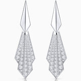 Pendientes Helena de Diamantes en Oro Blanco de 18 kt