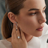 Pendientes Ida de Diamantes en Oro Blanco de 18 Kt