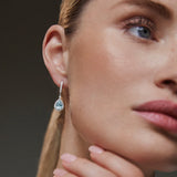 Pendientes Livia de Aguamarinas y Diamantes en Oro Blanco de 18 Kt