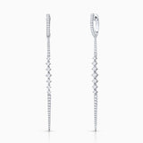 Pendientes Lynn de Diamantes en Oro Blanco de 18 Kt