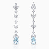 Pendientes Marella de Aguamarinas y Diamantes en Oro Blanco de 18 Kt