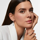 Pendientes Marion de Zafiros y Diamantes en Oro Blanco de 18 Kt