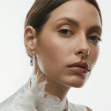 Pendientes Marlene de Diamantes en Oro Blanco de 18 kt
